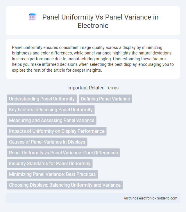 Panel Uniformity vs Panel Variance - What is the difference?
