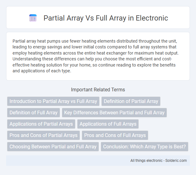 Full Array vs Partial Array - What is the difference?