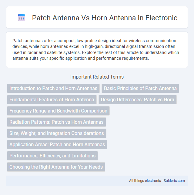 Horn Antenna vs Patch Antenna - What is the difference?