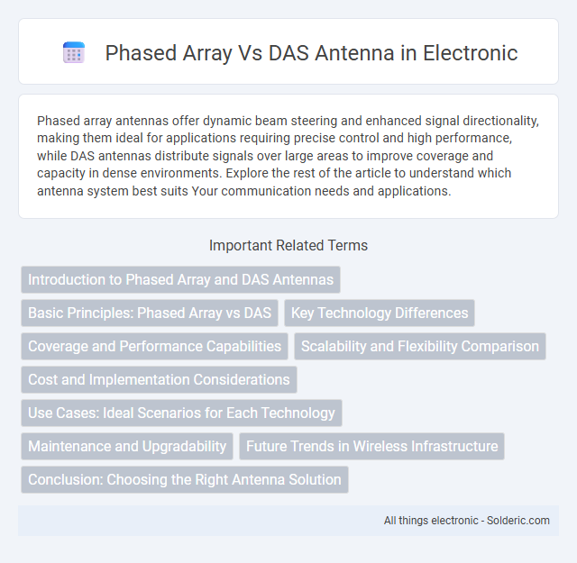 DAS antenna vs Phased array - What is the difference?