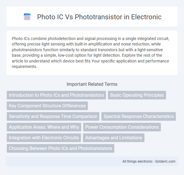 Phototransistor vs. Photo IC - What is the difference?
