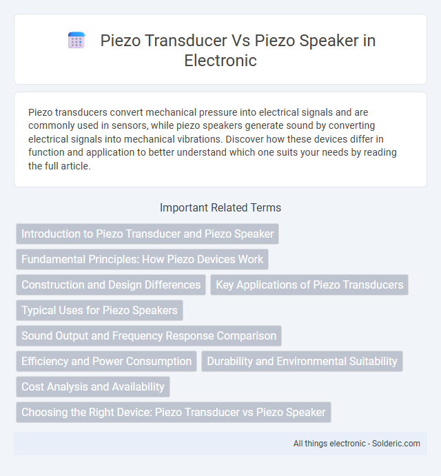 Piezo Speaker vs Piezo Transducer - What is the difference?