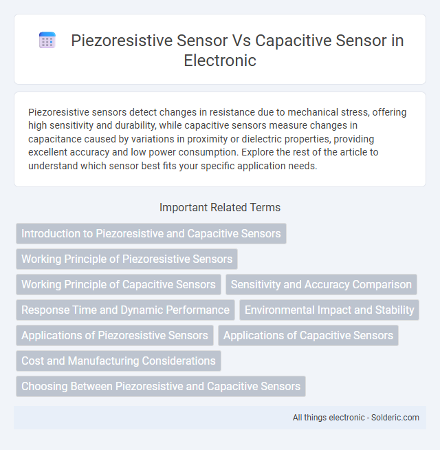 Capacitive Sensor vs Piezoresistive Sensor - What is the difference?