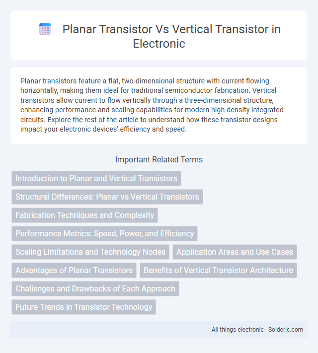 Planar transistor vs Vertical transistor - What is the difference?