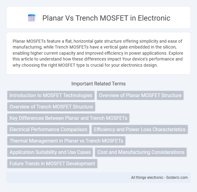 Planar vs Trench MOSFET - What is the difference?