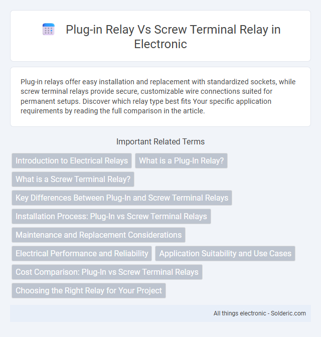 Screw Terminal Relay vs Plug-in Relay - What is the difference?