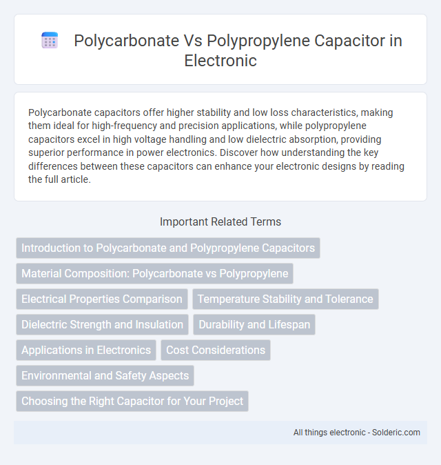 Polycarbonate vs Polypropylene Capacitor - What is the difference?