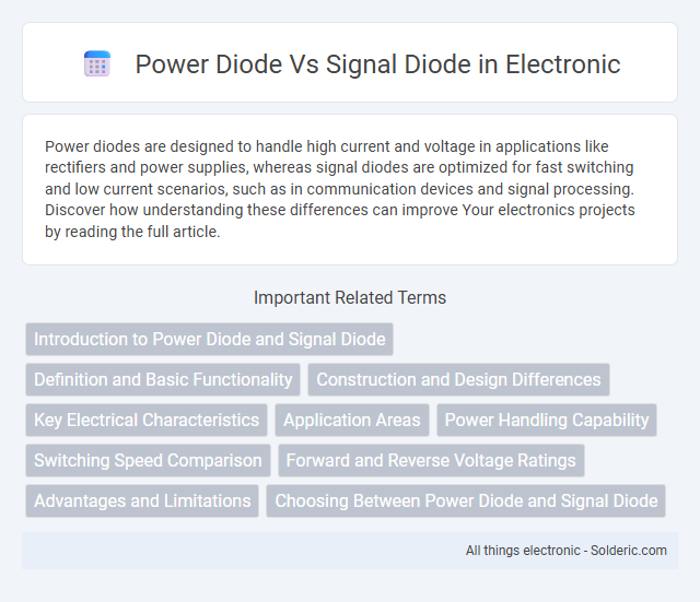 Power Diode vs Signal Diode - What is the difference?