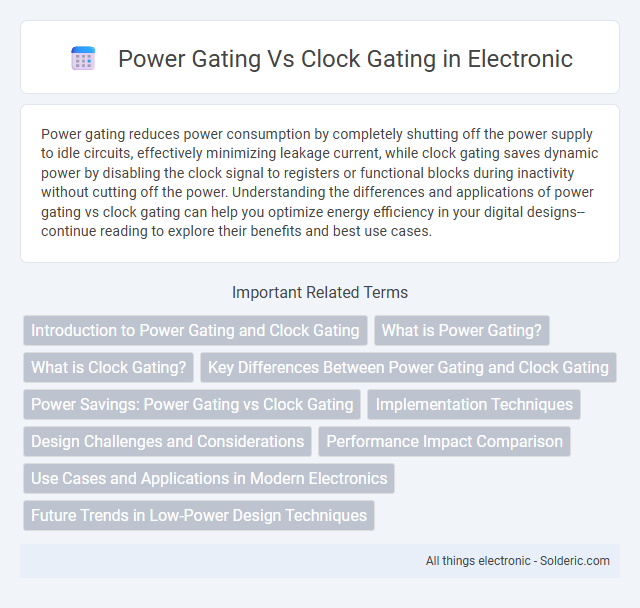Clock Gating vs Power Gating - What is the difference?