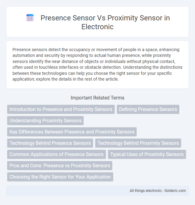 Presence Sensor vs. Proximity Sensor - What is the difference?
