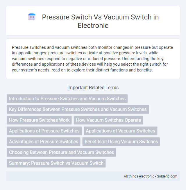 Vacuum Switch vs Pressure Switch - What is the difference?