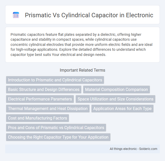 Cylindrical vs Prismatic Capacitor - What is the difference?