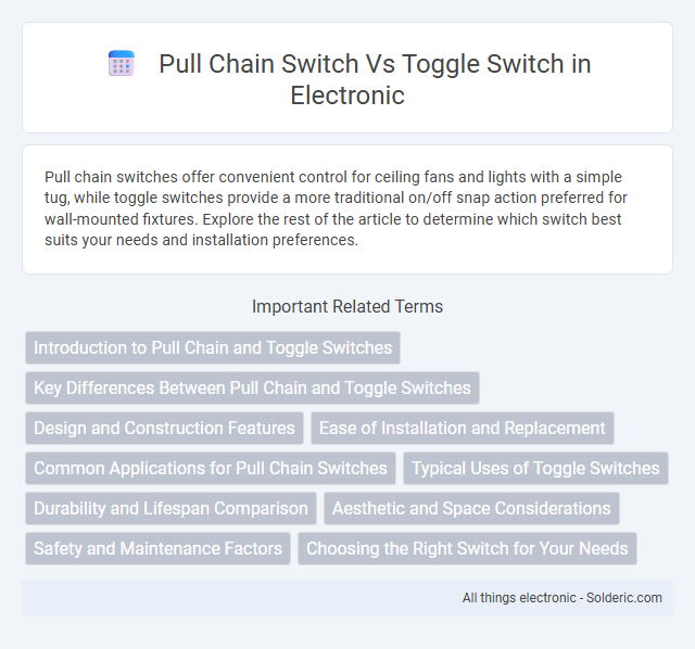 Pull Chain Switch vs Toggle Switch - What is the difference?