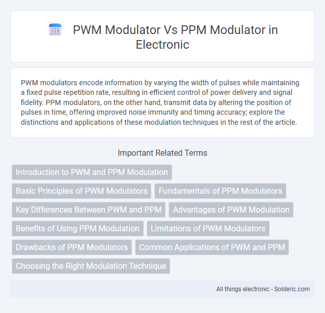 PPM Modulator vs PWM Modulator - What is the difference?