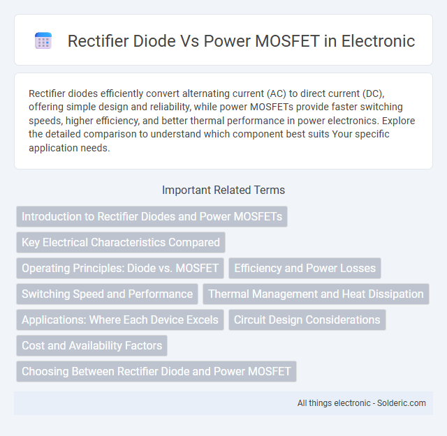 Power MOSFET vs Rectifier Diode - What is the difference?