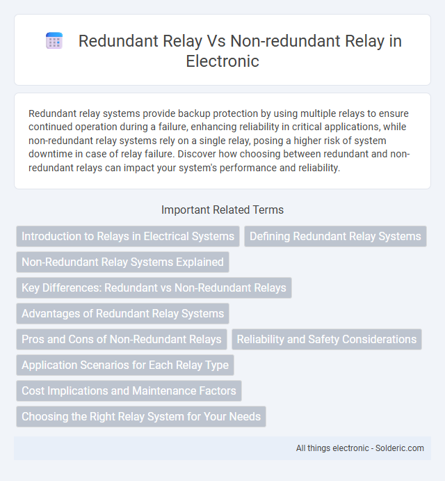 Non-Redundant Relay vs Redundant Relay - What is the difference?