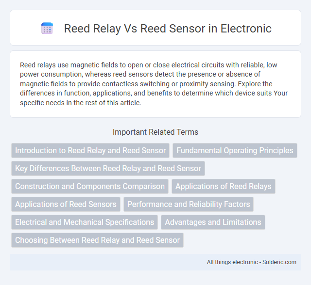 Reed relay vs. reed sensor - What is the difference?