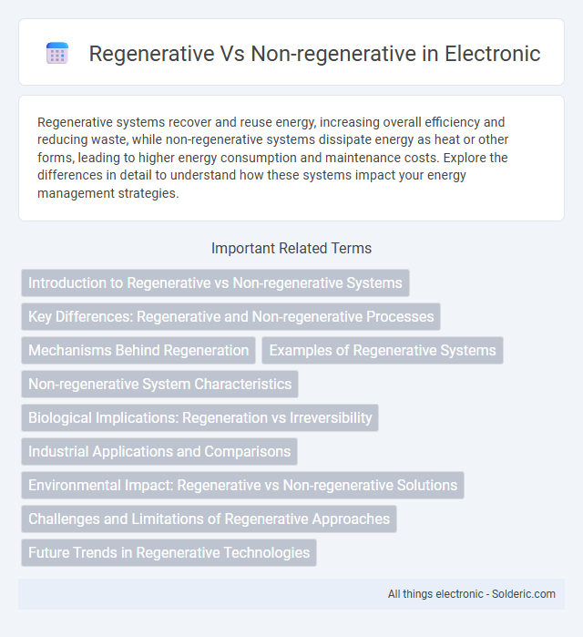 Non-regenerative vs Regenerative - What is the difference?