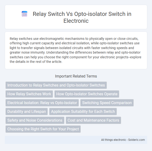 Opto-Isolator Switch vs Relay Switch - What is the difference?