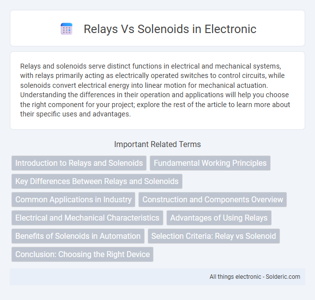 Relays vs Solenoids - What is the difference?