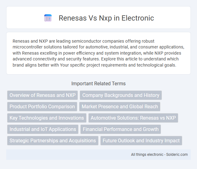 NXP vs Renesas - What is the difference?