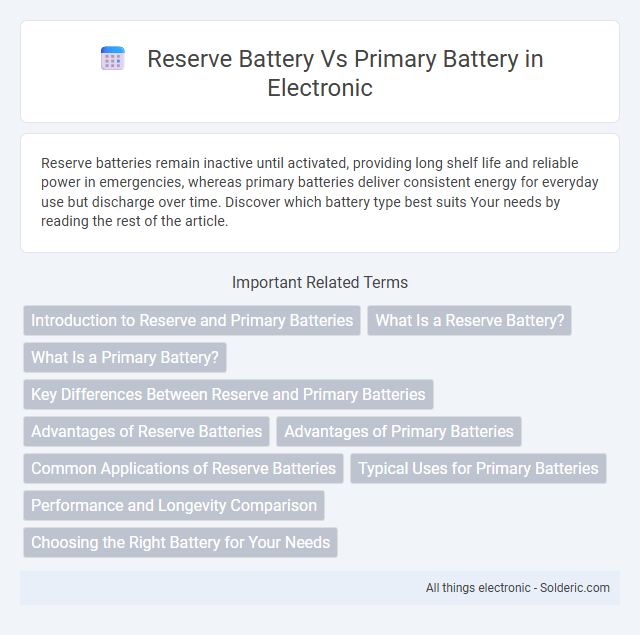 Primary battery vs Reserve battery - What is the difference?