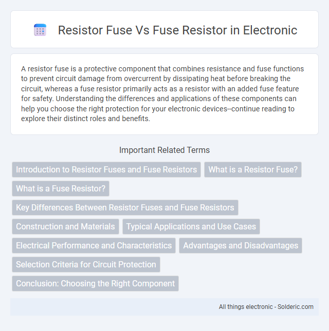 Fuse resistor vs resistor fuse - What is the difference?