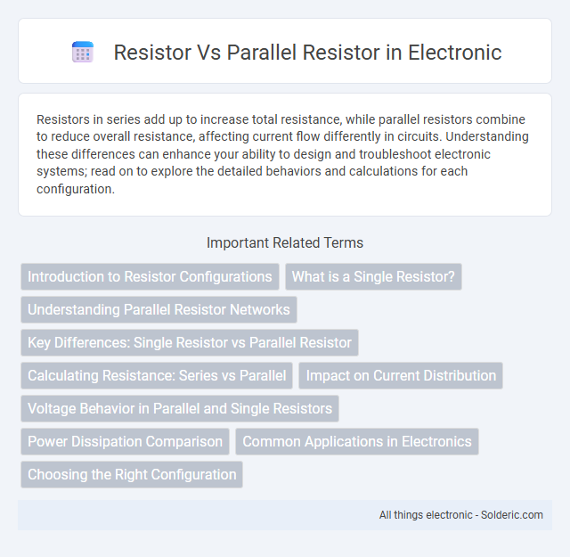 Parallel Resistor vs Resistor - What is the difference?