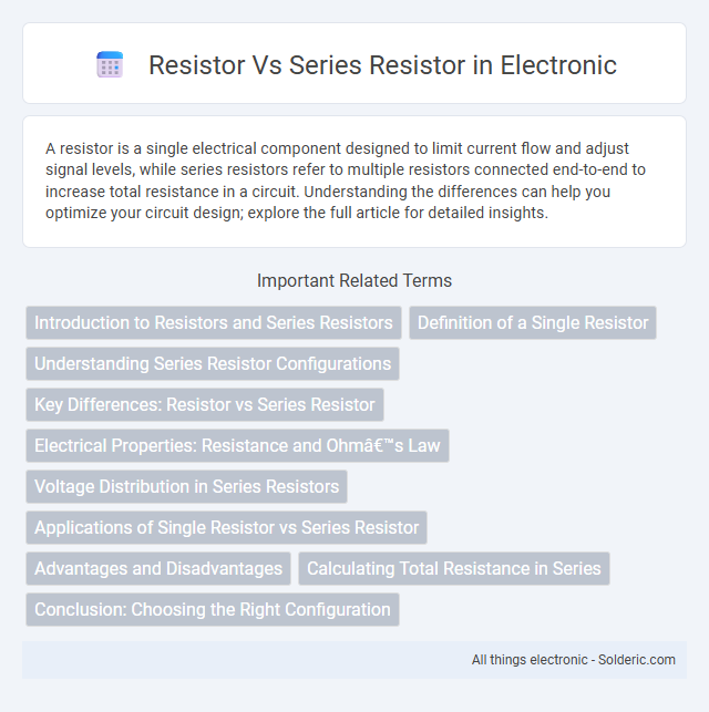 Resistor vs Series Resistor - What is the difference?