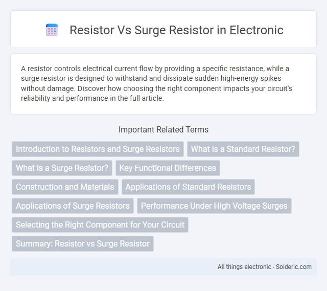 Resistor vs Surge Resistor - What is the difference?