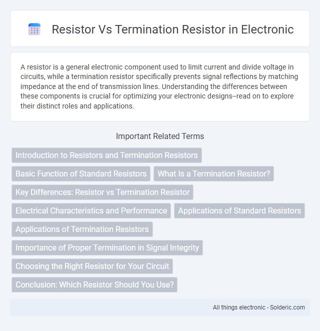 Resistor vs Termination Resistor - What is the difference?