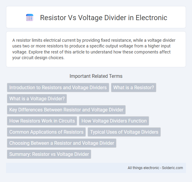 Resistor vs Voltage Divider - What is the difference?