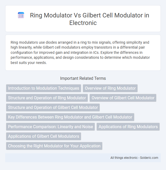Gilbert cell modulator vs Ring modulator - What is the difference?