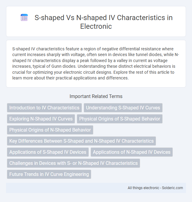 N-shaped vs S-shaped IV characteristics - What is the difference?