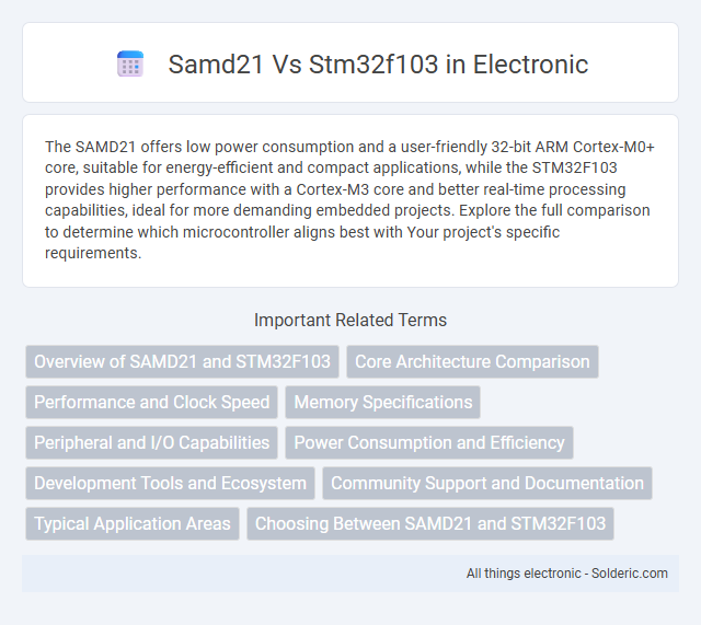 Comparison: SAMD21 vs STM32F103 - What is the difference?