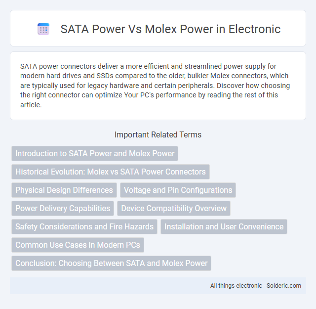 Molex power vs SATA power - What is the difference?