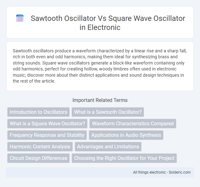 Sawtooth oscillator vs Square wave oscillator - What is the difference?