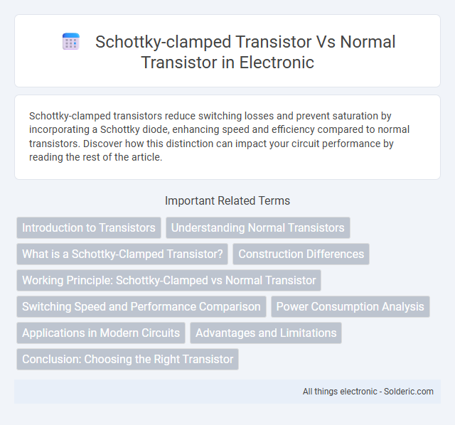 Normal transistor vs Schottky-clamped transistor - What is the difference?