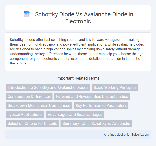Avalanche diode vs Schottky diode - What is the difference?
