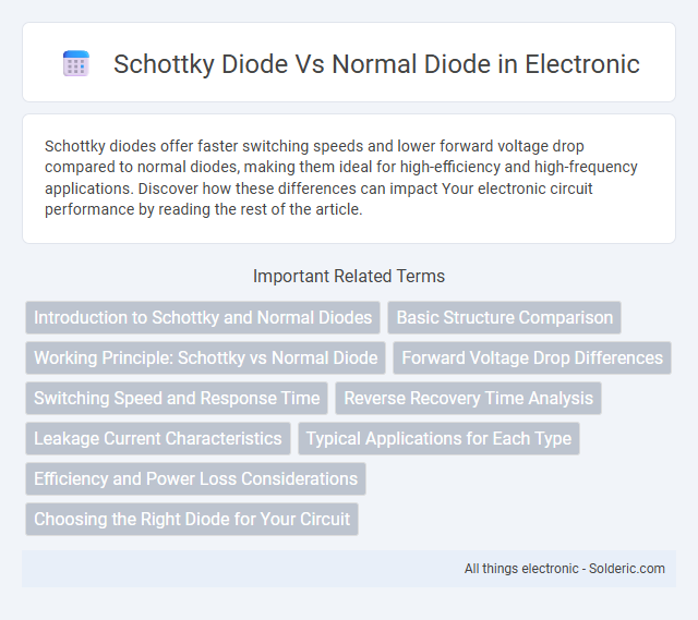 Normal Diode vs Schottky Diode - What is the difference?