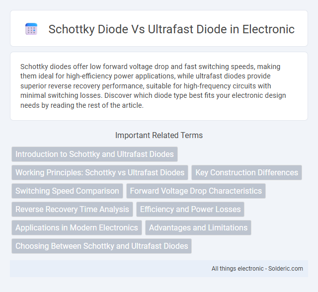 Schottky diode vs Ultrafast diode - What is the difference?
