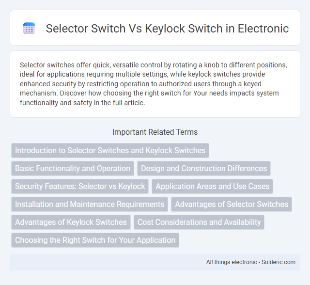 Keylock Switch vs Selector Switch - What is the difference?
