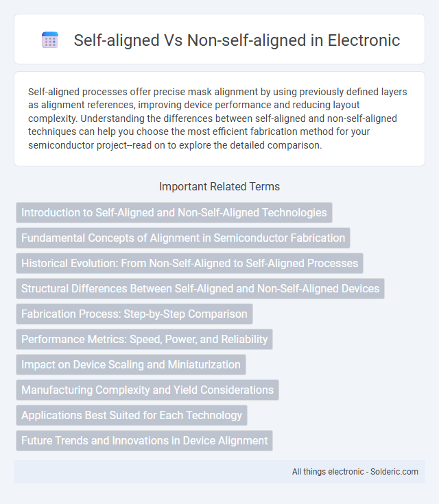 Non-self-aligned vs Self-aligned - What is the difference?