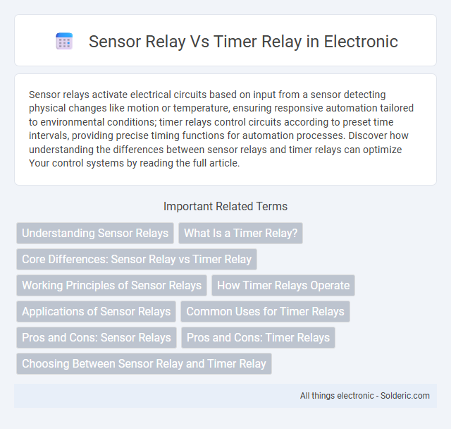 Sensor Relay vs Timer Relay - What is the difference?