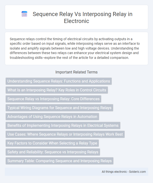 Interposing Relay vs Sequence Relay - What is the difference?