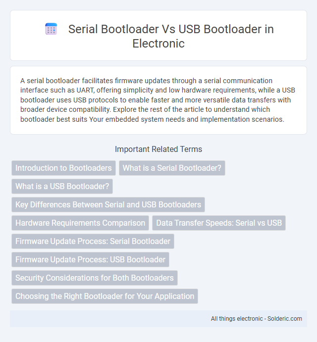 Serial Bootloader vs USB Bootloader - What is the difference?