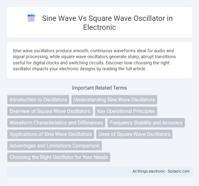 Square Wave Oscillator vs Sine Wave Oscillator - What is the difference?