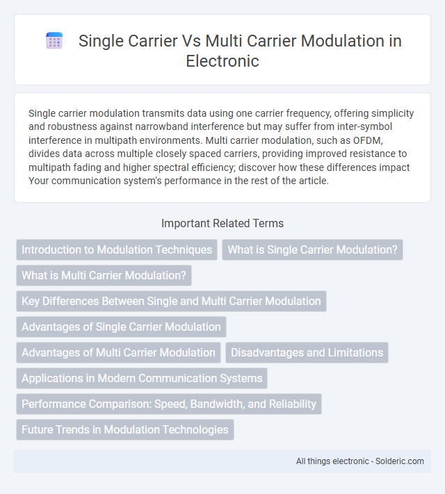 Multi-Carrier Modulation vs Single Carrier Modulation - What is the difference?