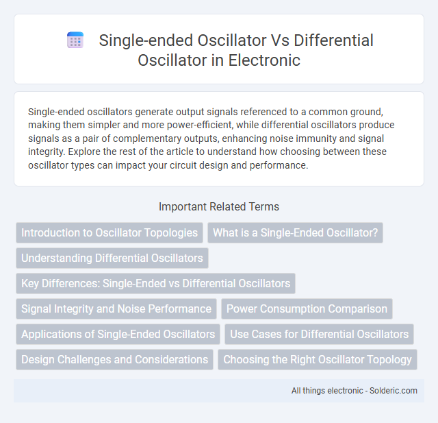 Differential oscillator vs Single-ended oscillator - What is the difference?