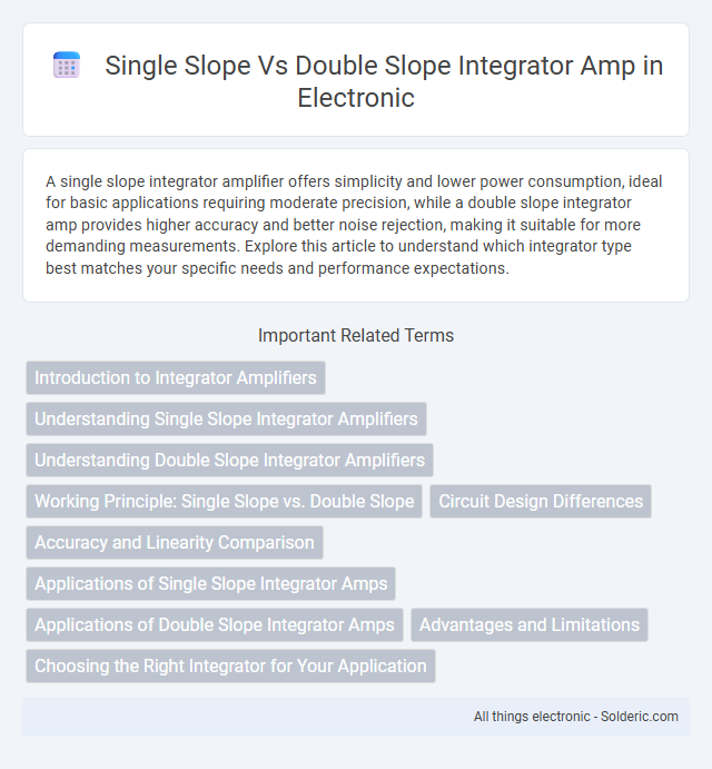 Double slope integrator amp vs single slope integrator amp - What is the difference?